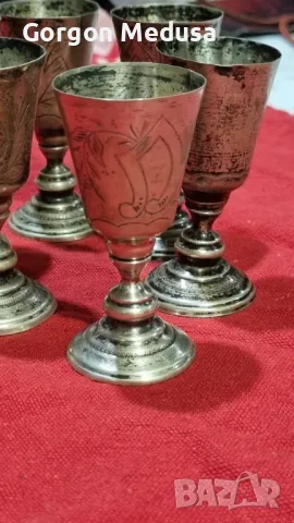 Комплект антикварни сребърни чашки , снимка 3 - Антикварни и старинни предмети - 49733086