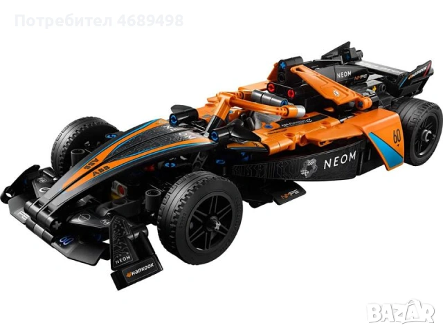 LEGO Technic McLaren Formula E Race Car – конструктор болид – официален LEGO Technic 42169, снимка 3 - Конструктори - 53169860