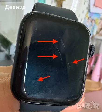 Apple Watch SE (2nd Gen) 44mm Midnight Aluminum на 90% батерия, снимка 6 - Смарт часовници - 55846568