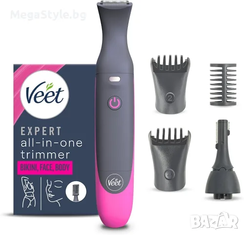 Дамски тример Veet Expert All-In-One, Водоустойчив – Специално предложение (Непълен комплект)