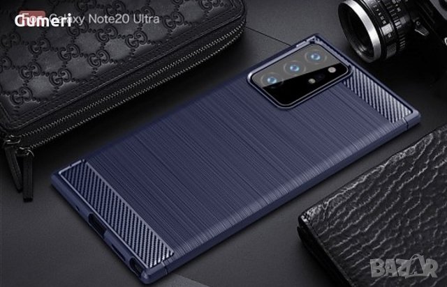 Samsung Galaxy Note20 Ultra / Samsung Galaxy Note20 Plus Карбонов удароустойчив гръб , снимка 5 - Калъфи, кейсове - 30303666