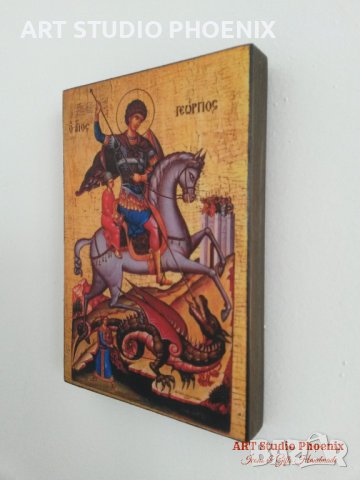 Икона на Свети Георги Победоносец icona Sveti Georgi, снимка 3 - Икони - 12949953