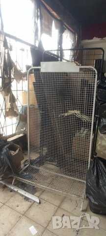 Решетка стелаж със стойка и долна кошница , снимка 2 - Стелажи и щандове - 36609497