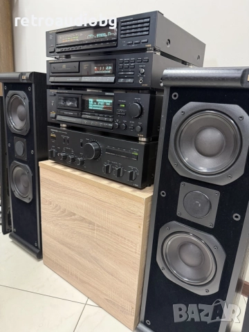 🔊Ретро аудио сет ONKYO - Усилвател, CD плеър, триглав дек и тунер + колони🔉, снимка 3 - Аудиосистеми - 56019027