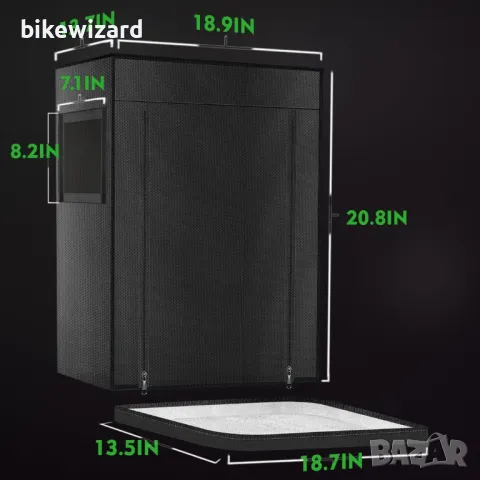 HCBZVV палатка за отглеждане на закрито на цветя 48,26 x 35,56 x 53,34 см НОВА, снимка 2 - Оранжерии - 50031027