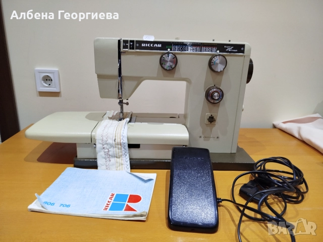 Метална шевна машина RICCAR - 80 W, снимка 3 - Шевни машини - 52721507
