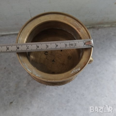 ритуален месингов съд , снимка 3 - Други ценни предмети - 37689391