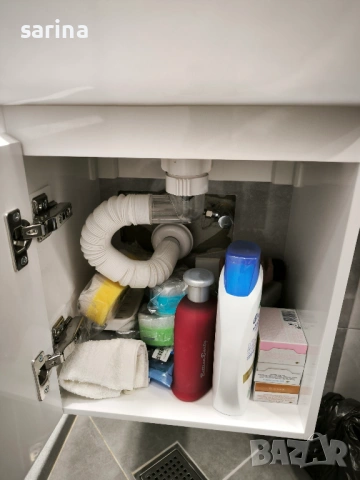 Долен шкаф за баня+смесител+сифон, снимка 7 - Шкафове - 54267501