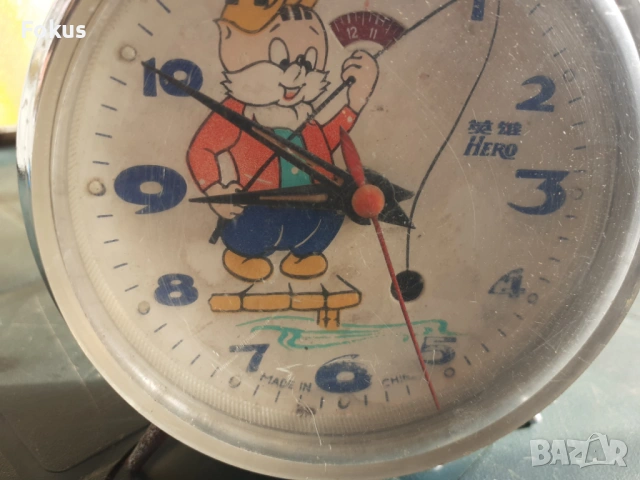 Стар анимиран китайски часовник будилник, снимка 4 - Антикварни и старинни предмети - 53286033