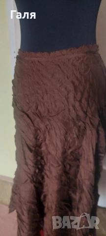 Дълга кафява пола размер М , снимка 3 - Поли - 52200111
