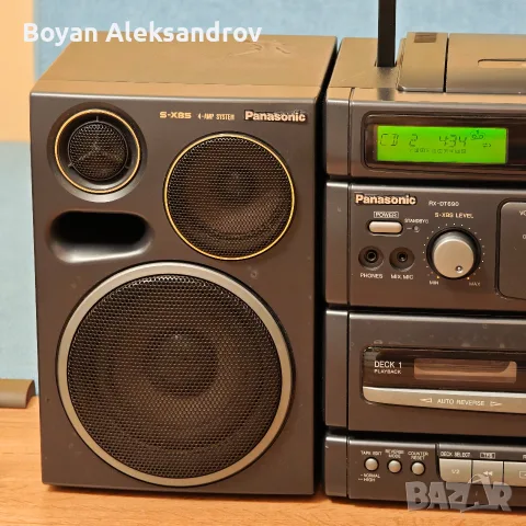 Култов радиокасетофон Panasonic RX-DT690 – Portable Stereo Component CD System, снимка 2 - Радиокасетофони, транзистори - 55871619