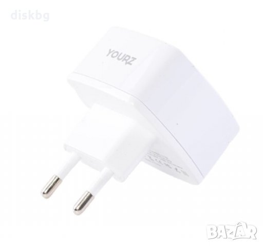 Ново зарядно за GSM от 220V на 2xUSB, 3.4А, YOURZ YZ-C08A