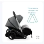 БЕЗПЛАТНА ДОСТАВКА Функционална бебешка количка / столче за кола G308-4IN1-GREY, снимка 6