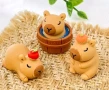 5 бр малки фигурки Капибара Capybara пластмасови играчки и украса за торта декор топер фигурка, снимка 2