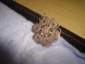 СТАРИНЕН СРЕБЪРЕН ФИЛИГРАНЕН ФЛОРАЛЕН МЕДАЛЬОН РЪЧНА МАЙСТОРСКА ИЗРАБОТКА 28766, снимка 5