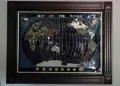 Голяма карта на света Lapis Lazuli Gemstone map, снимка 1