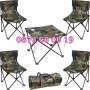 Комплект сгъваема маса с 4 стола за къмпинг, риболов, пикник + транспортна чанта, снимка 2