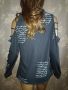 Sheilay L-Ефектен топ/ блуза с надписи и интересен ръкав , снимка 6