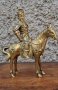 Винтидж Бронзова Статуя на Китайски Воин на Кон (1950-1960г), снимка 5