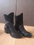 Нови дамски черни боти на нисък ток, снимка 4