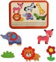 Нови 6 броя пъзели с животни за деца 2+ години с кутия за съхранение, снимка 4