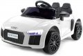 Акумулаторна кола Audi R8 Spyder 12V с меки гуми с Кожена седалка,MP3, Металик , снимка 3