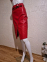 Червена кожена пола , снимка 1