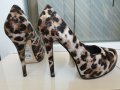 Леопардови високи обувки № 37, снимка 5