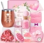 MAIKEHIGH Подарък за жена от 10 части, чаша със сламка, соли за вана, бомба за вана и други, снимка 1