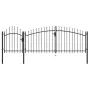vidaXL Градинска порта Woerden, стомана, 1,25x4 м, черна（SKU: 144363）, снимка 2