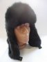 Заешка ушанка черен косъм,лукс-55, снимка 5