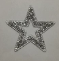 Звезда с камъчета лепенка апликация за дреха чанта и др, снимка 1