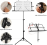 Поставка за ноти Martisan/Преносима сгъваема стойка за музика Супер здрав статив, снимка 5
