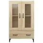 vidaXL Висок шкаф, сонома дъб, 70x31x115 см, инженерно дърво, снимка 3