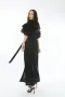Ленена Рокля Rosaline - Черна, снимка 5