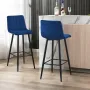 Комплект бар столове с облегалка – 2 бр. C-UDC085BU, снимка 3