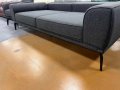 Тъмно сив комплект от плат тройка с два фотьойла с функция сън, снимка 6