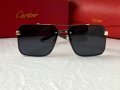 Cartier висок клас мъжки слънчеви очила с дървени дръжки, снимка 7