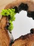Огледало за баня От масивна дървесина и скандинавски мъх , снимка 3