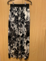 Дълга сатенена пола в черно и бяло, снимка 1 - Поли - 44619717