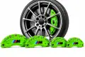 Метални капаци за спирачни апарати M Power – BMW 1, 3, 5, X5, X6 – 4 броя Флуоресцентни, снимка 2