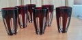 кристални чаши цветен червен кристал, снимка 8