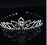 Прелестна лилия с камък корона диадема с камъчета тиара дамска детска, снимка 2