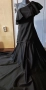 Много стилна официална дълга черна рокля с едно рамо, снимка 4