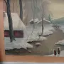Живопис картина зимен пейзаж , снимка 4