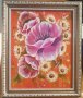Картина "Цветен разкош" - маслени бои върху платно с дървена подрамка , снимка 1 - Картини - 30843452