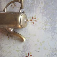 Старинен бронзов чайник кана , снимка 7 - Прибори за хранене, готвене и сервиране - 30185000