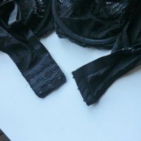 черен дантелен сутиен 80С, снимка 4 - Бельо - 40360480