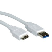Кабел USB-A към Micro USB-B 3.0 Roline 11.99.8873 Бял USB-A to Micro USB-B M/M, снимка 2 - USB кабели - 31314072