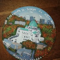 Декоративна чиния от Канада,Свети Йосиф, Монреал., снимка 2 - Колекции - 32311005